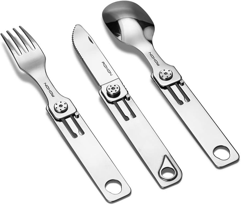 Roxon C1 3 IN 1 Camping Utensils Detachable Cutlery Knife Spoon Fork for Outdoor Camping Hiking - Image 1